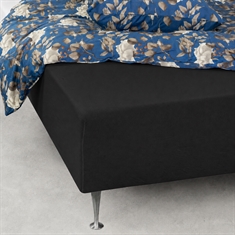 Boxspringbettlaken 90x200 cm - Schwarz - 100% Baumwollsatin - Spannbettlaken für Matratze