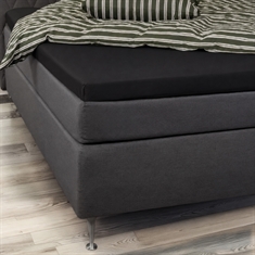 Umschlaglaken 90x200 cm - Schwarz - 100 % Baumwollsatin - Bettlaken für Matratzenauflage