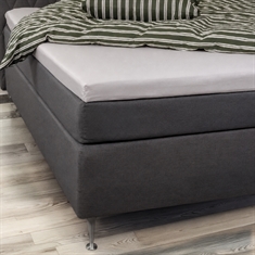 Bambuslaken - Umschlaglaken 90x200x8 cm - Hellgrau - 100 % natürlicher Bambus - Laken für Matratzenauflage