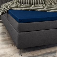 Weiches Umschlaglaken - 100% Baumwollsatin - 8 cm Höhe - Blaues Laken für Topper - By Night Satin Laken