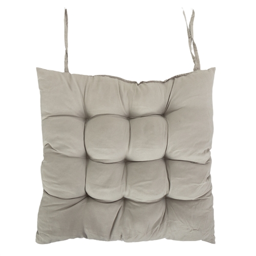 Stuhlkissen - 35x35x6 cm - Einfarbig graues Gartenkissen