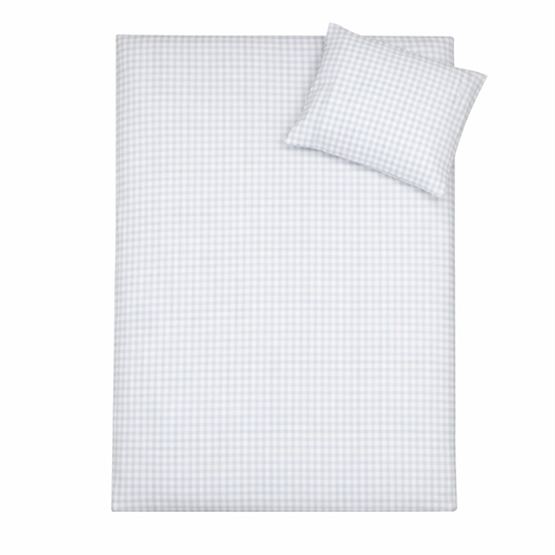 Karierte Bettwäsche - 100% Baumwolle - Junior-Bettwäsche 100x140 cm - blau-weiße Karos