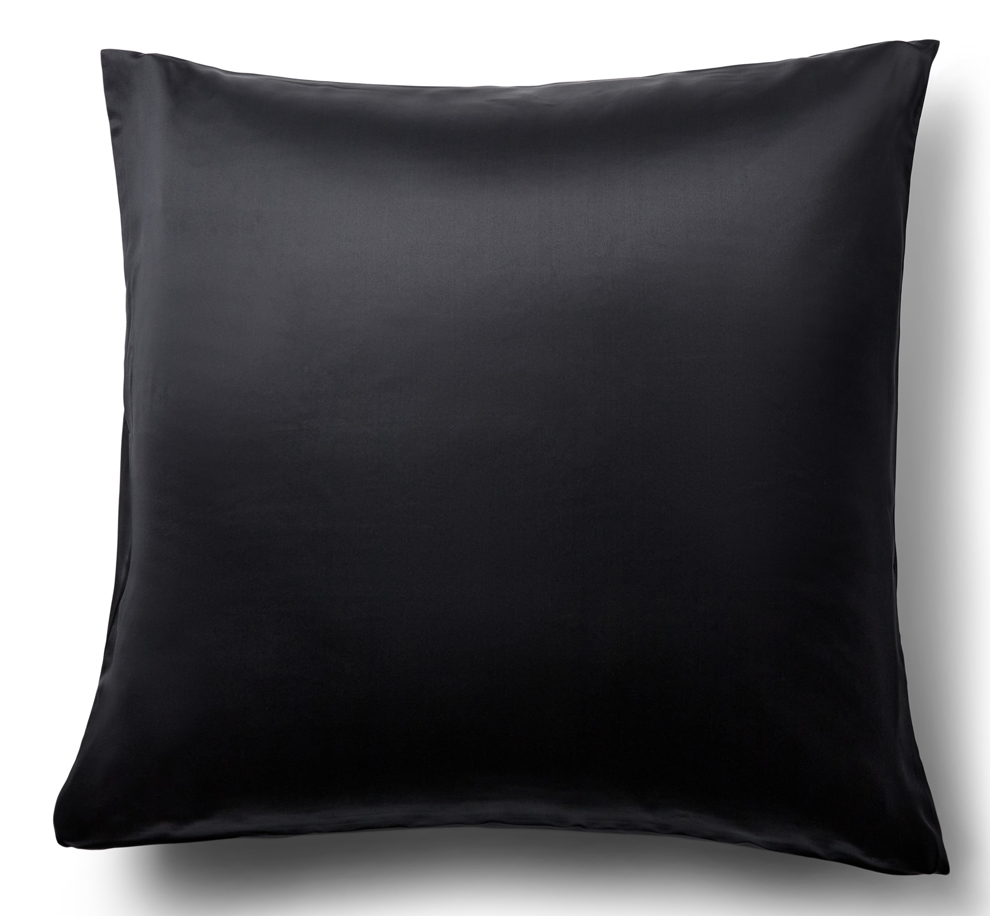 Seiden-Kissenbezug 60x63 cm - 100% Maulbeerseide - Schwarz
