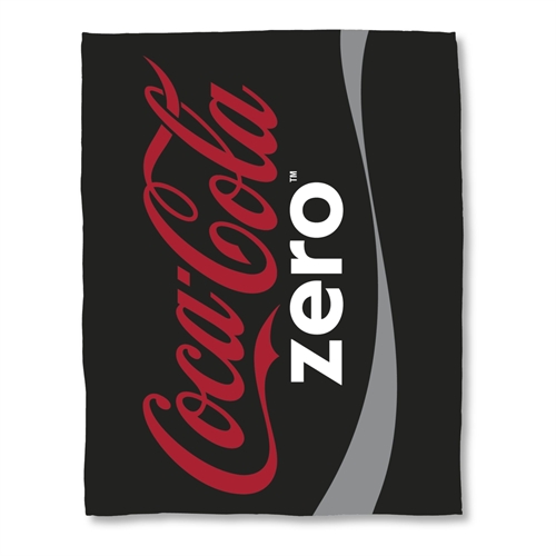 Kinderdecke - Coca Cola Zero - 150x200 cm - Weiche Fleece-Decke - Schwarz