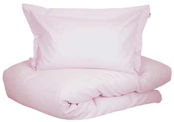 Rosa Bettwäsche - 100% ägyptischer Baumwoll-Satin - Turiform Bettwäsche - Bettgarnitur mit schmalen Streifen