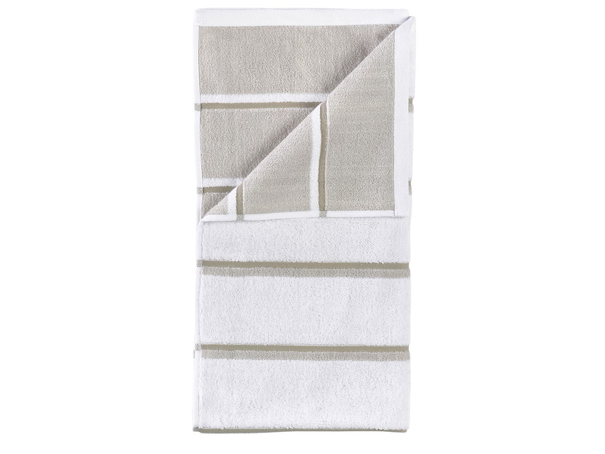 Handtuch - 100% Baumwolle - Badetuch 70x140 cm - Zone Denmark Sauna - Gestreift White