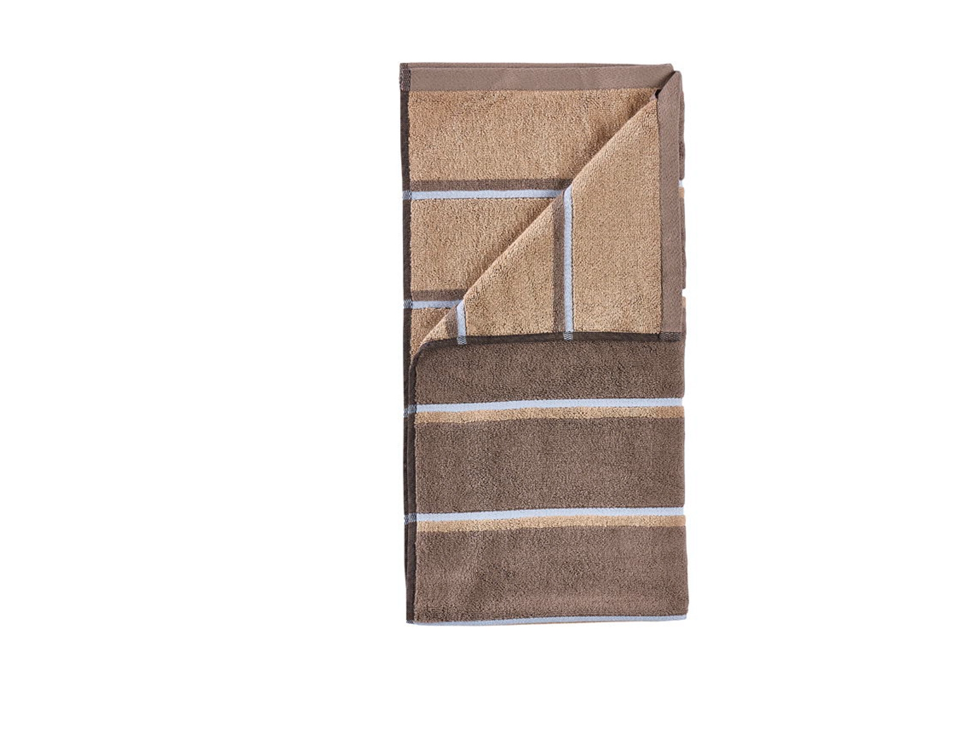 Handtuch - 100% Baumwolle - Zone Denmark Sauna - Gestreift Taupe