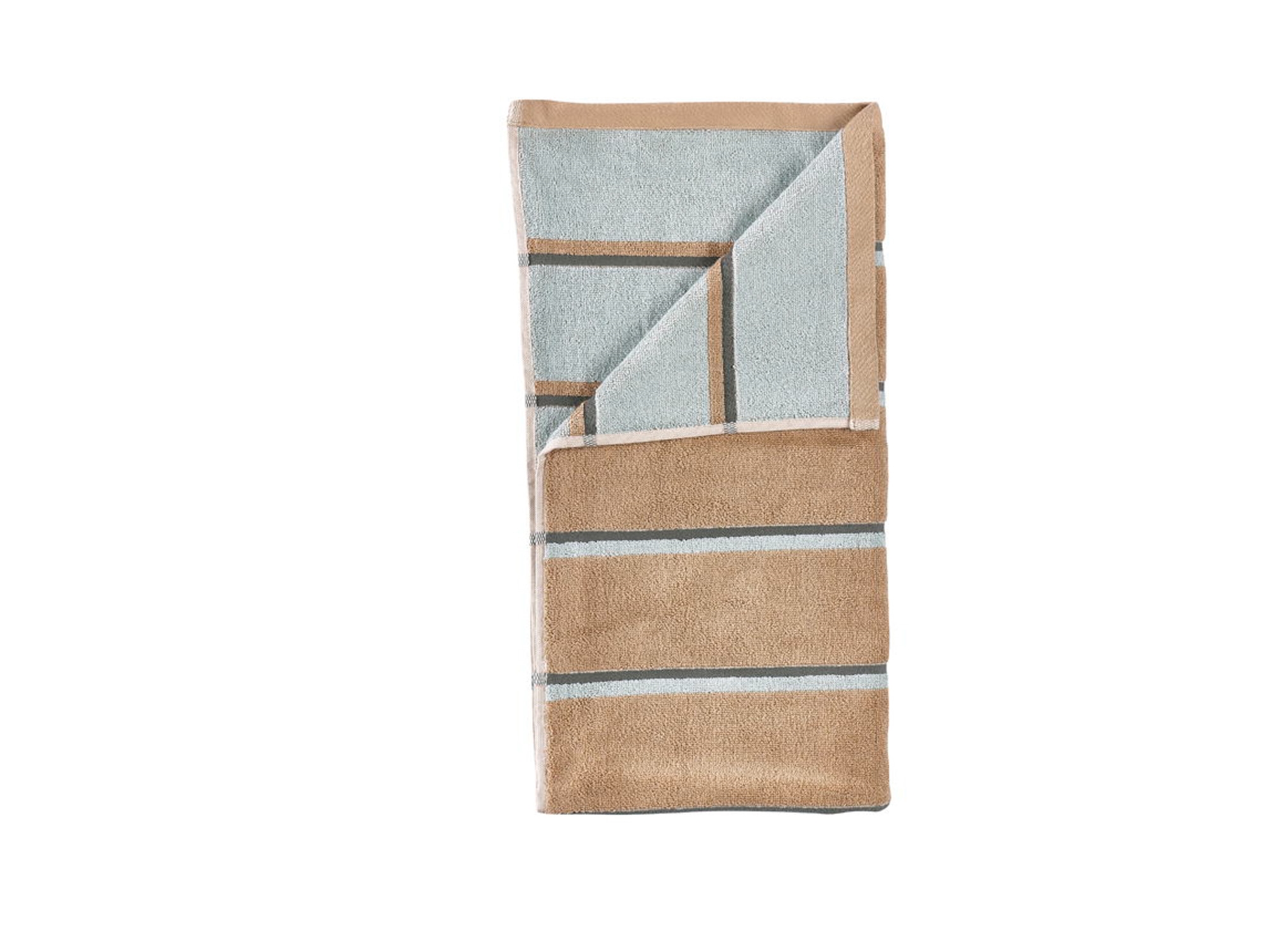 Handtuch - 100% Baumwolle - Zone Denmark Sauna - Gestreift Camel