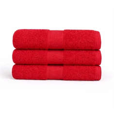Baumwoll-Handtuch - 100% Baumwolle - Diamant - Rot