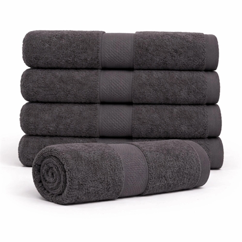 Baumwollhandtuch - 100% Baumwolle - Badetuch 70x140 cm - Diamant - Anthrazitgrau