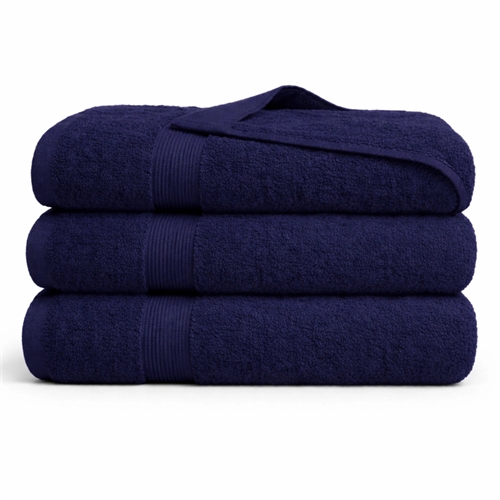 Bambus-Handtuch - Badetuch 70x140 cm - Bambus/Baumwolle - Dunkelblau