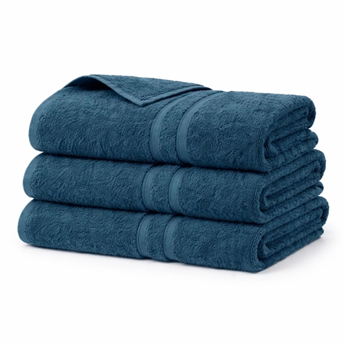 Baumwoll-Handtuch - 100% Baumwolle - Badehandtuch 65x130 cm - Blau