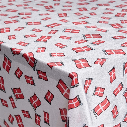 Geburtstagstischdecke - Verlours-Tischdecke mit Flaggen - Knitteriger Velours - Packung mit 3 Metern