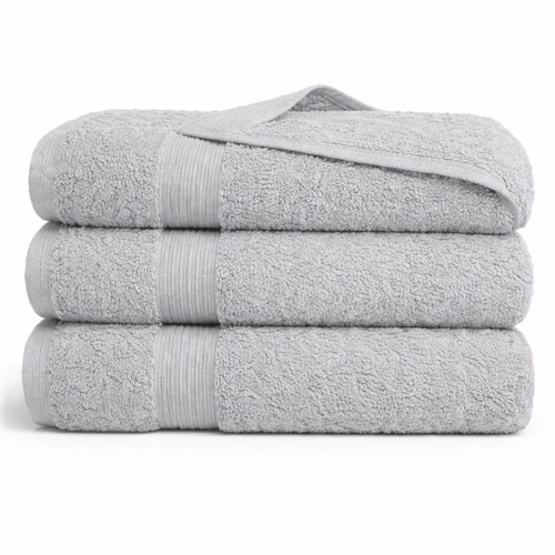 Bambus-Handtuch - Badetuch 70x140 cm - Bambus/Baumwolle - Hellgrau