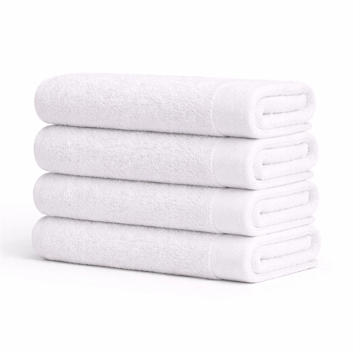 Baumwoll-Handtuch - 100% Baumwolle - Badelaken 100x150 cm - Mohn - Weiß