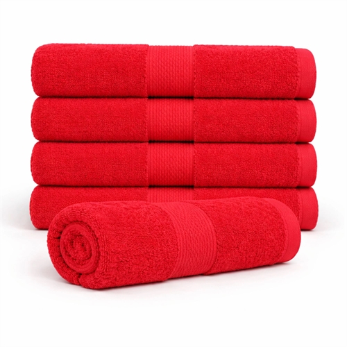 Baumwollhandtuch - 100% Baumwolle - Badetuch 70x140 cm - Diamant - Rot