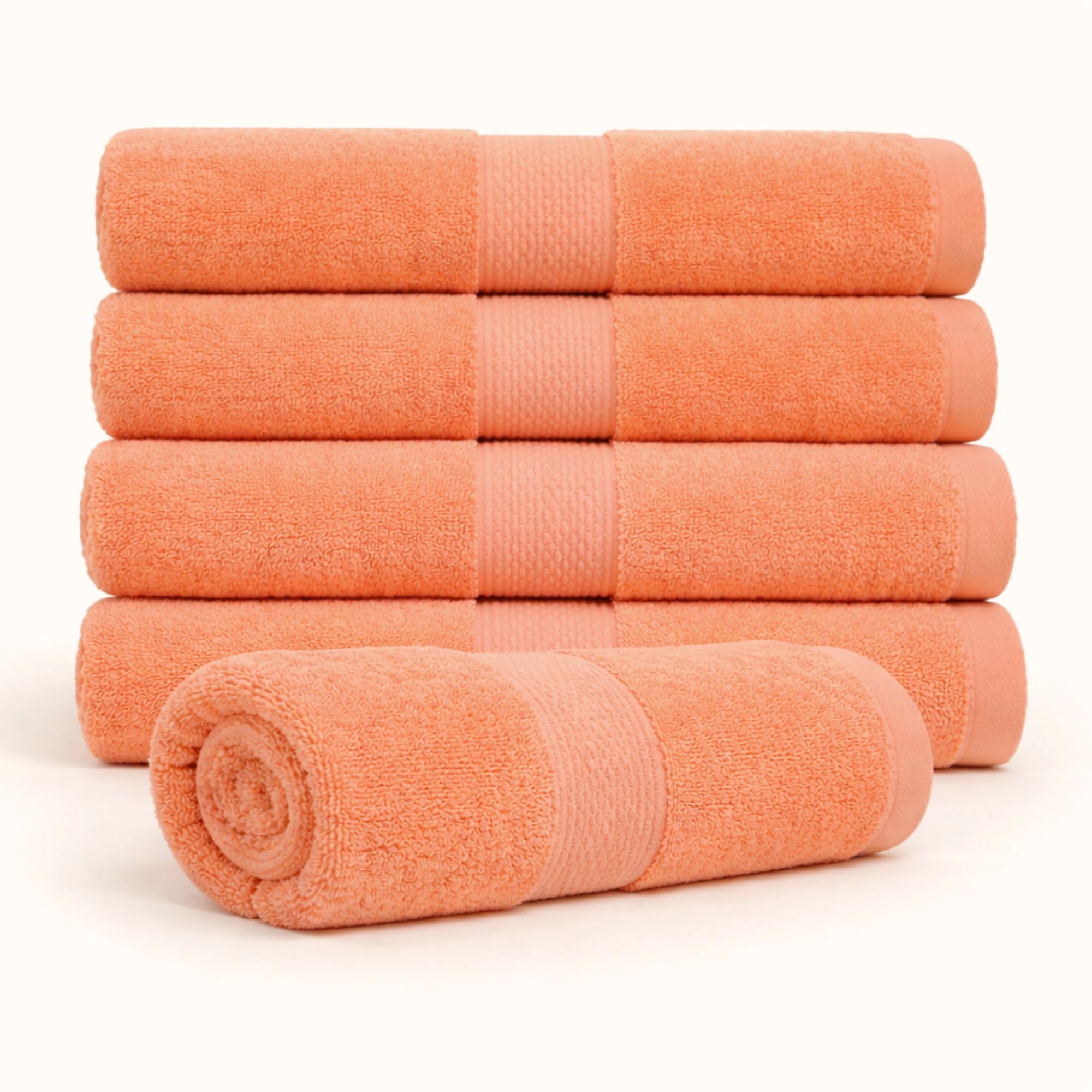 Baumwoll-Handtuch - 100% Baumwolle - Badetuch 70x140 cm - Diamant - Orange