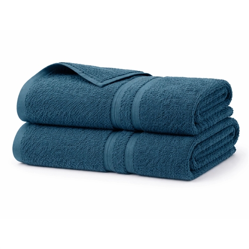 Baumwoll-Handtuch - 100% Baumwolle - Badehandtuch 65x130 cm - Blau