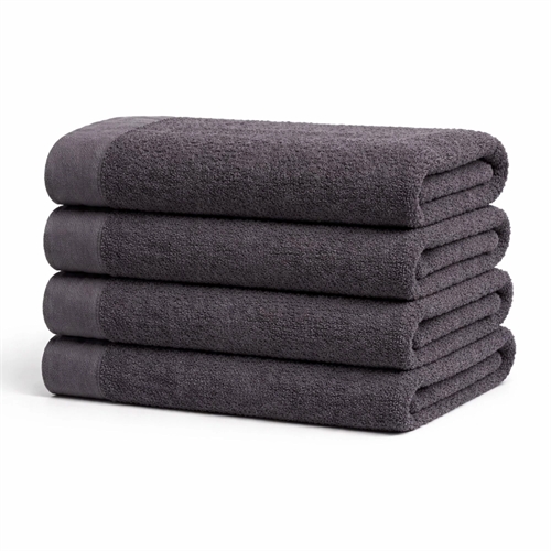 Baumwollhandtuch - 100% Baumwolle - Badelaken 100x150 cm - Mohn - Dunkelgrau