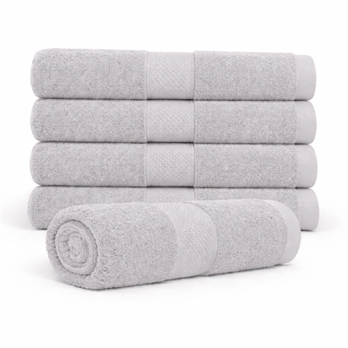 Baumwoll-Handtuch - 100% Baumwolle - Badetuch 70x140 cm - Diamant - Hellgrau