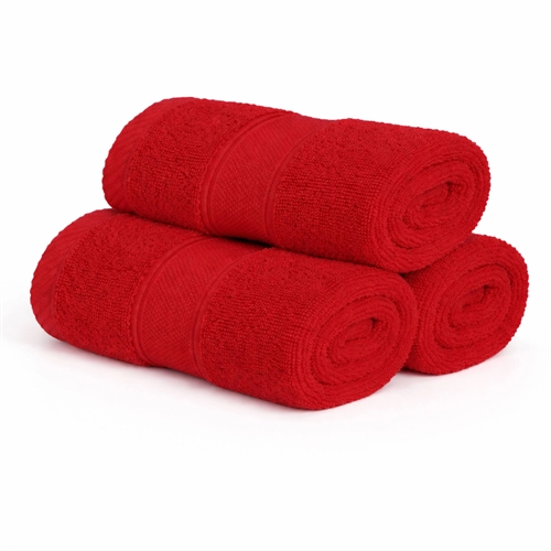 Baumwoll-Waschlappen - 100% Baumwolle - Waschlappen 30x30 cm - Diamant - Rot