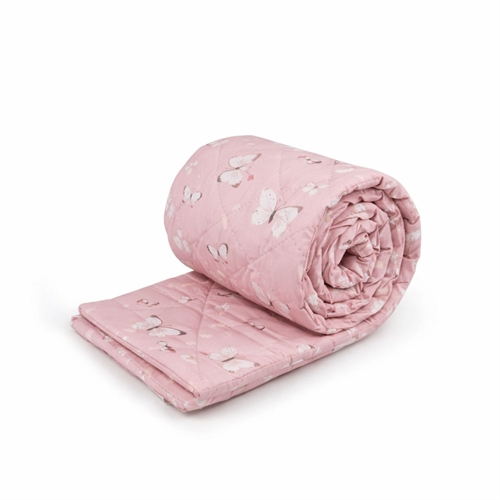 Bettrand - Passend für Babybett 120x60 cm - Rosa mit Schmetterlingen