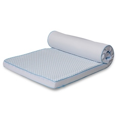 Kühlende Matratzenauflage - 90x200 cm - 7 Zonen - Luxus Matratzenauflage mit Memory-Foam, 8 cm hoch   - SLEEP TECH By Borg