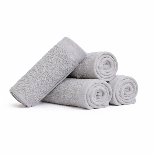 Baumwoll-Waschlappen - 100% Baumwolle - Waschlappen 30x30 cm - 4er-Pack - Valmue - Hellgrau